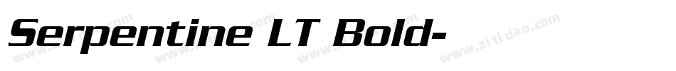 Serpentine LT Bold字体转换
